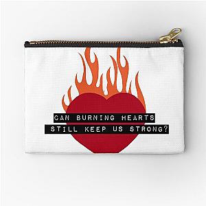 Silverstein Burning Hearts Zipper Pouch