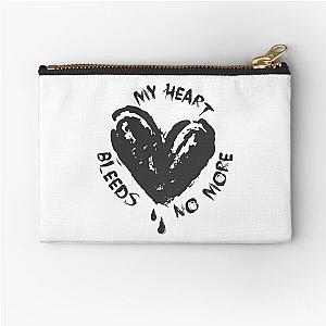 My Heart Bleeds Silverstein No More Broken Heart Typography Zipper Pouch