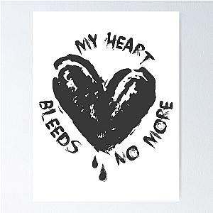 My Heart Bleeds Silverstein No More Broken Heart Typography Poster