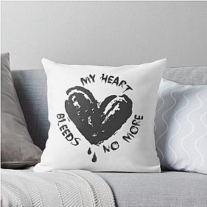 My Heart Bleeds Silverstein No More Broken Heart Typography Throw Pillow