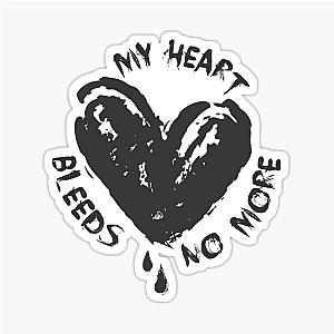 My Heart Bleeds No More Typography Sticker
