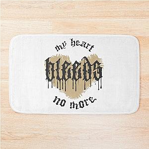 My Heart Bleeds No More Broken Heart Typography 2 Bath Mat