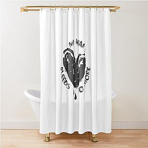My Heart Bleeds Silverstein No More Broken Heart Typography Shower Curtain