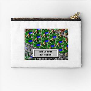 Simcity 2000 - Arcology "The Exodus Has Begun" - Maxis City Builder Simulation Retro PC Gamer Design Zipper Pouch