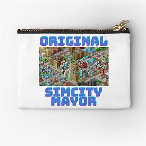 Original Simcity Mayor - Maxis City Builder Simulation Sim City Retro PC Gamer Design Zipper Pouch