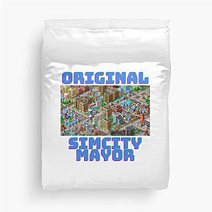 Original Simcity Mayor - Maxis City Builder Simulation Sim City Retro PC Gamer Design Duvet Cover