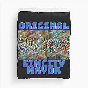 Original Simcity Mayor - Maxis City Builder Simulation Sim City Retro PC Gamer Design Classic T-Shir Duvet Cover