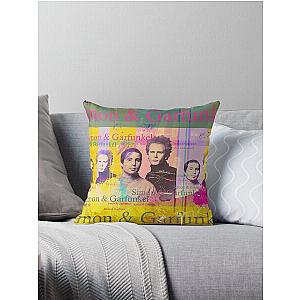 Simon and Garfunkel portrait, singer Throw Pillow