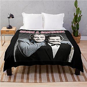 Simon & Garfunkel - Retro Aesthetic Meme British Humour Parody Throw Blanket