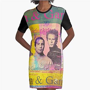 Simon and Garfunkel portrait, singer Graphic T-Shirt Dress