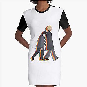 Funny Men Simon And Garfunkel Vintage Rainbow Awesome For Music Fan Graphic T-Shirt Dress