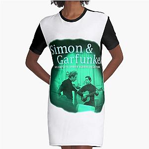 Simon and Garfunkel - Evergreen Rock Graphic T-Shirt Dress