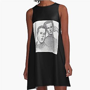 Music Vintage Retro Simon And Garfunkel Love You Fans A-Line Dress