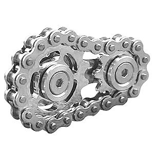 Stainless Steel Metal Sprocket Flywheel Bike Chain Fidget Toy