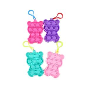 Cute Bear Keychain Simple Dimple Fidget Toy Pop It