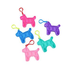 Dog Keychain Simple Dimple Fidget Toy Pop It