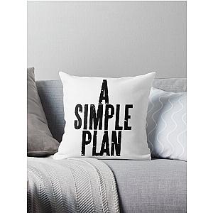 A Simple Plan, in black Throw Pillow