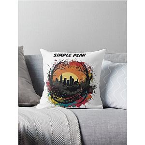 simple plan designed art  Throw Pillow