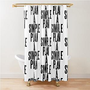 A Simple Plan, in black Shower Curtain