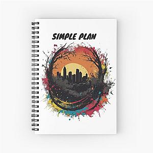 simple plan designed art  Spiral Notebook