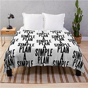 A Simple in Black Throw Blanket