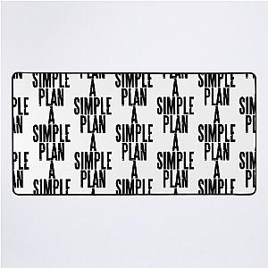 Simple Plan in Black Desk Mat