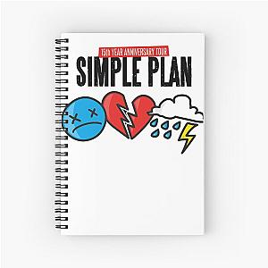 Simple Plan Merchant 15th Anniversary Tour Spiral Notebook