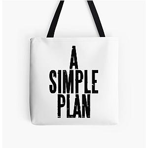 A Simple Plan in Black All Over Print Tote Bag