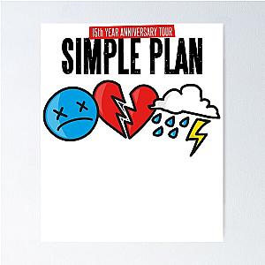 Simple Plan Merchant 15th Anniversary Tour Poster