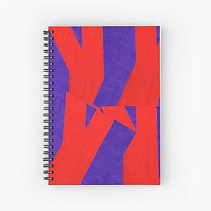 Simply Red and Purple Layered Spiral Notebook