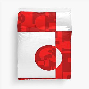 Simply red and white Duvet Cover