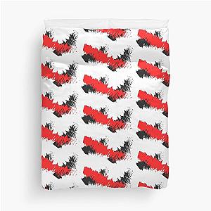 Simply red and black Duvet Cover