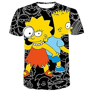 The Simpsons Bart Lisa Finding Cartoon 3D Print Streetwear T-shirts