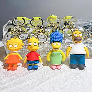 The Simpsons Cartoon Characters Figure Keychains