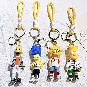 The Simpsons Cute Cartoon Figure Silicone Keychain