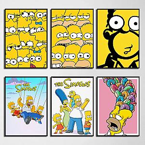 The Simpsons Anime Cartoon Characters Canvas Painting Posters