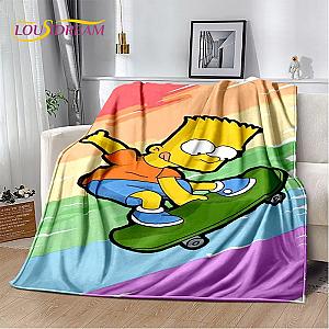 The Simpsons Cartoon Colorful Blankets