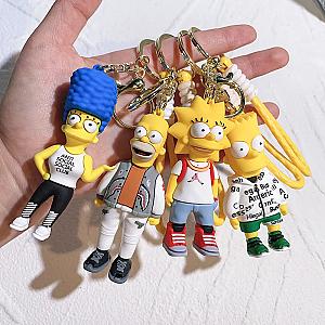 The Simpsons Cartoon Characters Figure Toy Keychains