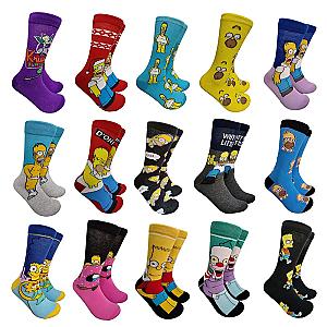 The Simpsons Cartoon Characters Knitted Socks