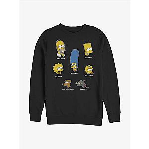 The Simpsons Sweatshirts - The Simpsons Family Faces Crew Sweatshirt