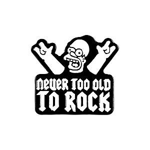 The Simpsons Pins - The Simpsons Never Too Old To Rock Pin
