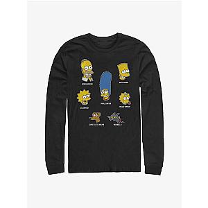 The Simpsons Long Sleeves - The Simpsons Family Faces Long-Sleeve T-Shirt