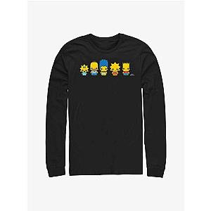 The Simpsons Long Sleeves - The Simpsons Chibi Lineup Long-Sleeve T-Shirt