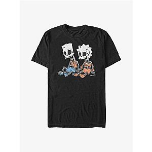 The Simpsons T-Shirts - Extra Soft The Simpsons Skeleton Bart and Lisa T-Shirt