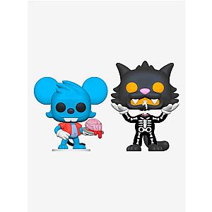 The Simpsons Funko Pop - Funko The Simpsons Halloween Pop! Television Itchy &amp; Scratchy (Skeleton) Vinyl Figure Hot Topic Exclusive
