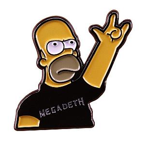 The Simpsons Pins - The Simpsons Megadeth Pin