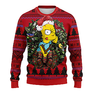 Bart Simpson Ugly Christmas Sweater for Thanksgiving Gift