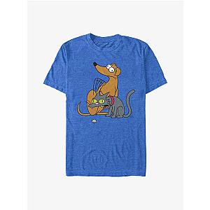 The Simpsons T-Shirts - The Simpsons Family Pets Santa's Little Helper &amp; Snowball II T-Shirt