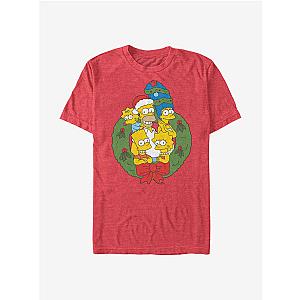The Simpsons T-Shirts - The Simpsons Family Holiday Wreath T-Shirt