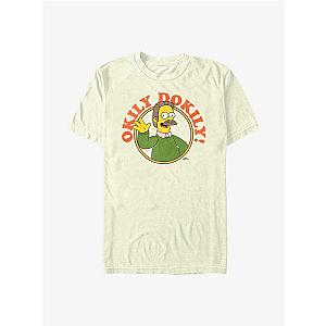 The Simpsons T-Shirts - The Simpsons Okily Dokily Flanders Dad Circle T-Shirt
